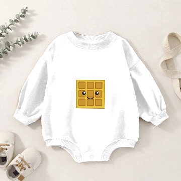 Discover Cute Waffle Baby Romper Sweatshirts