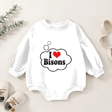 Discover I Love Bisons Baby Romper Sweatshirts