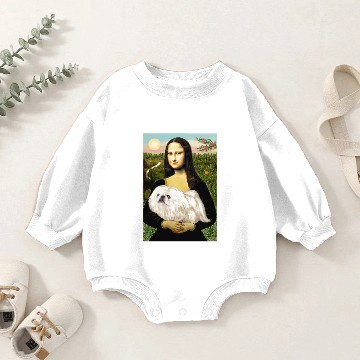 Discover Mona Lisa - White Pekingese (#4) Baby Romper Sweatshirts