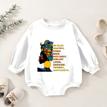 Discover Black And Beautiful BHM Baby Romper Sweatshirts