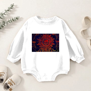 Discover Dramatic Red Skull Baby Romper Sweatshirts