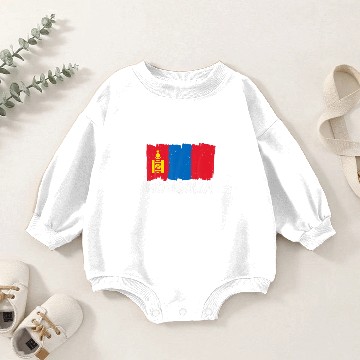 Discover Cool Mongolia Flag Baby Romper Sweatshirts