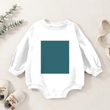 Discover Peacock Blue (Dark Teal or Deep Aqua) Solid Color Baby Romper Sweatshirts