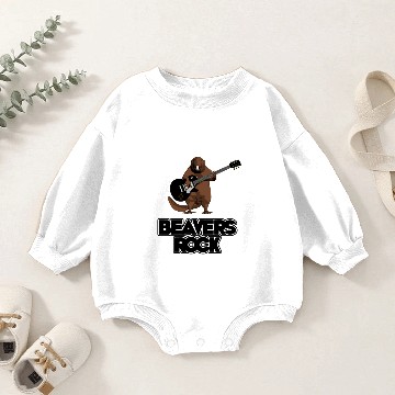 Discover Beavers Rock Baby Romper Sweatshirts