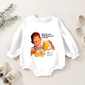 Discover DRINK ORANGE JUICE Baby Romper Sweatshirts