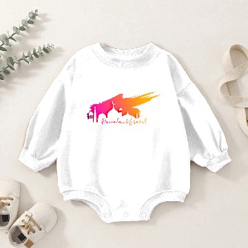 Discover Mosque with Colorful Sky Ramadan Mubarak Baby Romper Sweatshirts