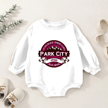 Discover Park City Raspberry Baby Romper Sweatshirts