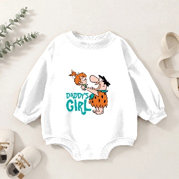 Discover The Flintstones | Fred & Pebbles - Daddy's Baby Romper Sweatshirts