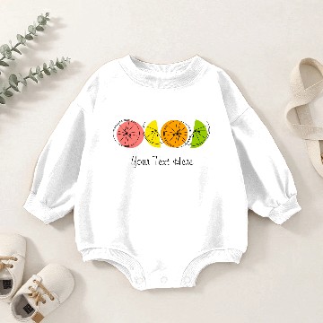 Discover Citrus Ladies' 'Text' Baby Romper Sweatshirts
