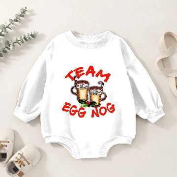 Discover Team Eggnog Holiday Design Baby Romper Sweatshirts