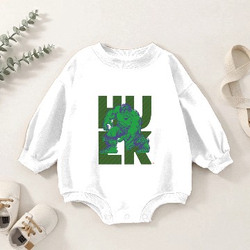 Discover Hulk Typography Character Art Baby Romper Sweatshirts