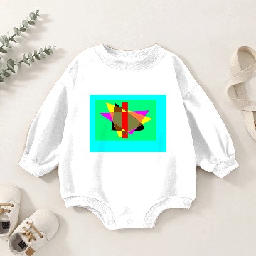 Discover Geometric Thought Sleeveless Baby Romper Sweatshirts