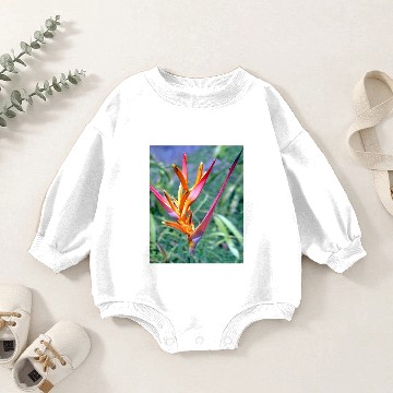 Discover Enhanced Heliconia Flower Baby Romper Sweatshirts