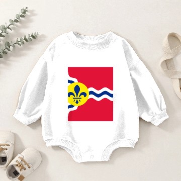 Discover St Louis Flag Baby Romper Sweatshirts