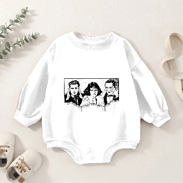 Discover Retro Polyamory - Throuple - Spooning - Triad Baby Romper Sweatshirts