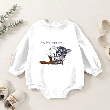 Discover Native Snow Leopard Baby Romper Sweatshirts