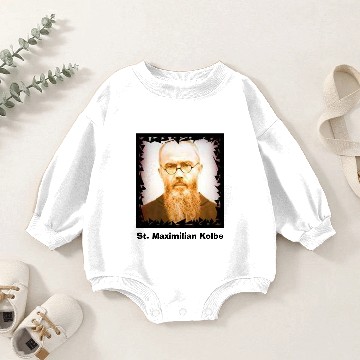 Discover Kolbe, St. Maximilian Kolbe Baby Romper Sweatshirts