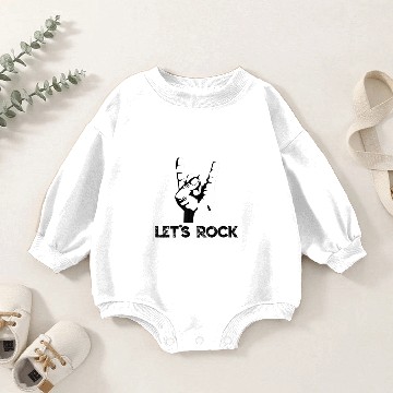 Discover Lets Rock ! Rock N Roll Classic Rock Vintage Devil Baby Romper Sweatshirts