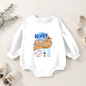 Discover Baby Boy First Fathers Day Baseball  Navy Baby Romper Sweatshirts