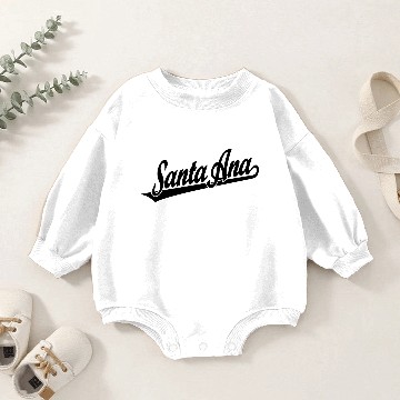 Discover Santa Ana script logo in black Baby Romper Sweatshirts