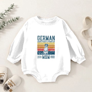 Discover Dog GSP Mom - Vintage German Shorthaired Baby Romper Sweatshirts