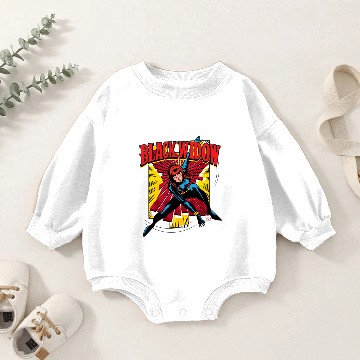 Discover Black Widow Action Comic Graphic Baby Romper Sweatshirts