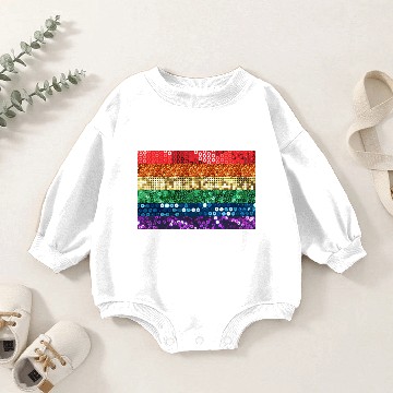 Discover sequin pride flag Baby Romper Sweatshirts