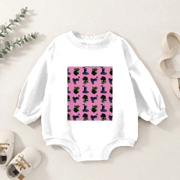 Discover gothic girl rose light pink pattern Baby Romper Sweatshirts