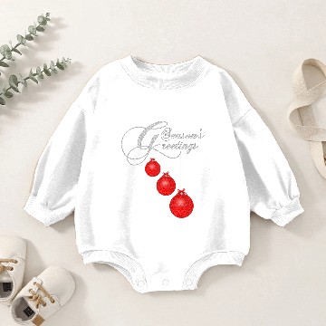 Discover Red Lace Ornaments with Season's Greetings Baby Romper Sweatshirts