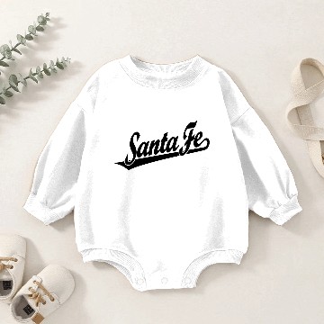 Discover Santa Fe script logo in black Baby Romper Sweatshirts