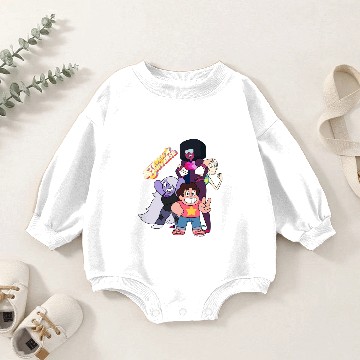Discover Steven Universe | Crystal Gem Group Pose Baby Romper Sweatshirts