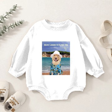 Discover Hang Loose & Carry On yellow Lab Lover's Baby Romper Sweatshirts