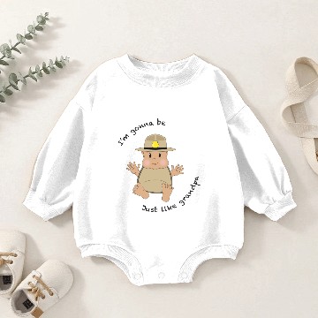 Discover State trooper grandpa Baby Romper Sweatshirts