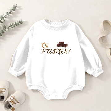 Discover Oh Fudge! Funny Baby Romper Sweatshirts