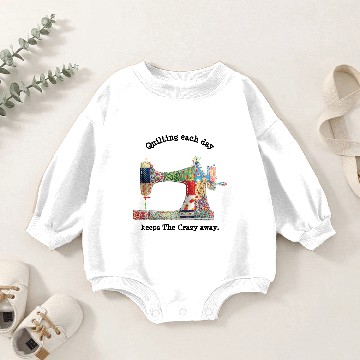 Discover Patchwork Quilt Sewing Humor Baby Romper Sweatshirts