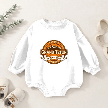 Discover Grand Teton Pumpkin Baby Romper Sweatshirts