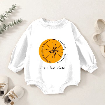 Discover Citrus Orange 'Your Text' Baby Romper Sweatshirts