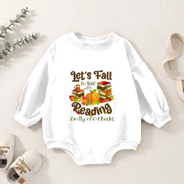 Discover Fall in Love With Reading Emily Reed Books Baby Romper Sweatshirts