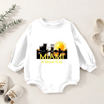 Discover MIAMI Great City Baby Romper Sweatshirts