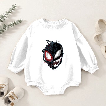 Discover Dual Spider-Man Miles Morales & Venom Head Baby Romper Sweatshirts