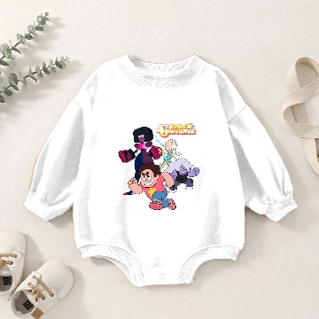 Discover Steven Universe | Crystal Gem Group Action Baby Romper Sweatshirts