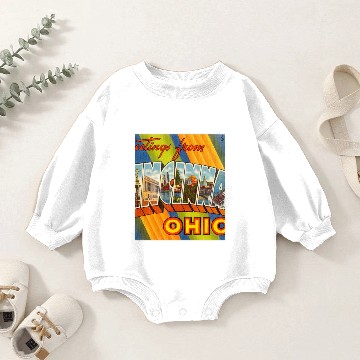 Discover Greetings From Cincinnati Ohio Baby Romper Sweatshirts