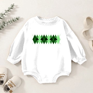 Discover Argyle Shamrocks Baby Romper Sweatshirts