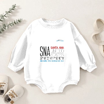 Discover Santa Ana, United States Text Art Baby Romper Sweatshirts