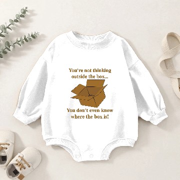 Discover Funny Outside the Box Cardboard Dark Humor Baby Romper Sweatshirts