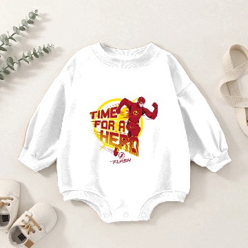 Discover The Flash | "Time For A Hero" Graphic Baby Romper Sweatshirts