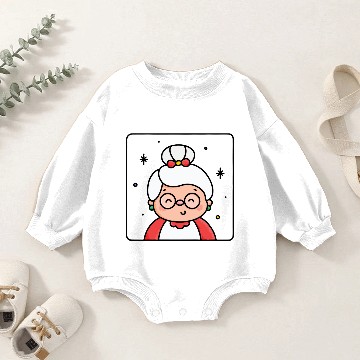 Discover Mrs. Claus Baby Romper Sweatshirts