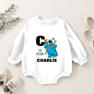 Discover Vintage - C is for Cookie Monster | Add Your Name Baby Romper Sweatshirts