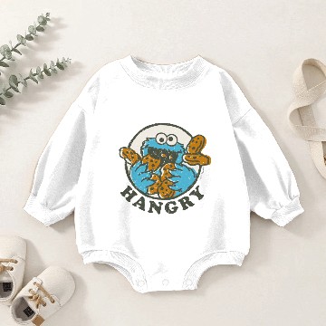 Discover Vintage Cookie Monster | Hangry Baby Romper Sweatshirts