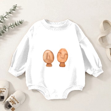 Discover No Face Sculpture Baby Romper Sweatshirts